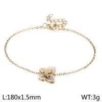 Titanium Steel 18K Gold Plated Elegant Simple Style Butterfly Bow Knot Bracelets Earrings Necklace sku image 18
