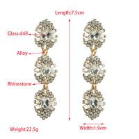 1 Pair Casual Modern Style Solid Color Inlay Alloy Rhinestones Glass Drop Earrings main image 2