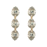 1 Pair Casual Modern Style Solid Color Inlay Alloy Rhinestones Glass Drop Earrings main image 5