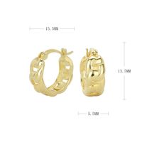 1 Pair Simple Style Solid Color Plating Sterling Silver Gold Plated Ear Studs sku image 2