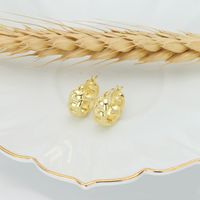 1 Pair Simple Style Solid Color Plating Sterling Silver Gold Plated Ear Studs main image 5