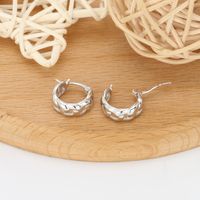 1 Pair Simple Style Solid Color Plating Sterling Silver Gold Plated Ear Studs main image 9