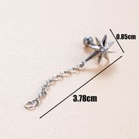 1 Piece Casual French Style Korean Style Round Flower Chain Inlay Copper Zircon Drop Earrings Ear Studs main image 2