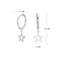 1 Pair Simple Style Classic Style Star Plating Sterling Silver Gold Plated Drop Earrings main image 8