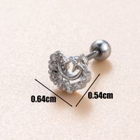 1 Piece Casual French Style Korean Style Gecko Moon Butterfly Chain Inlay Copper Pearl Zircon Drop Earrings Ear Studs main image 4