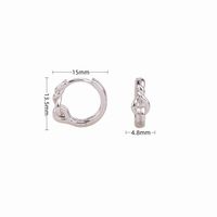 1 Pair Simple Style Classic Style Solid Color Plating Sterling Silver Gold Plated Earrings main image 3