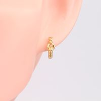 1 Pair Simple Style Classic Style Solid Color Plating Sterling Silver Gold Plated Earrings main image 6