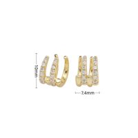 1 Pair Simple Style Classic Style Solid Color Inlay Sterling Silver Zircon Earrings sku image 2