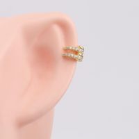 1 Pair Simple Style Classic Style Solid Color Inlay Sterling Silver Zircon Earrings main image 5