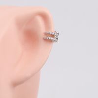 1 Pair Simple Style Classic Style Solid Color Inlay Sterling Silver Zircon Earrings main image 6