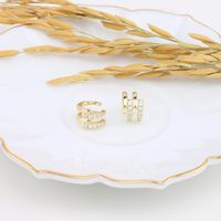 1 Pair Simple Style Classic Style Solid Color Inlay Sterling Silver Zircon Earrings main image 8