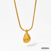 304 Stainless Steel 16K Gold Plated White Gold Plated Gold Plated Elegant Simple Style Geometric Pendant Necklace sku image 1
