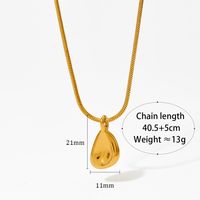 304 Stainless Steel 16K Gold Plated White Gold Plated Gold Plated Elegant Simple Style Geometric Pendant Necklace main image 2
