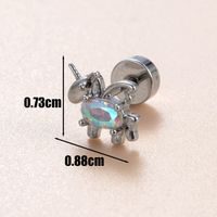 1 Pieza Casual Estilo Francés Estilo Coreano Geométrico Unicornio Nudo De Lazo Cadena Ahuecar Embutido Cobre Circón Pendientes De Gota Pendientes sku image 1