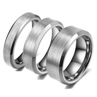 Hip-Hop Retro Solid Color Tungsten Steel Men's Rings main image 4