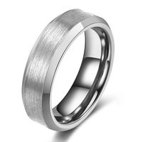 Hip-Hop Retro Solid Color Tungsten Steel Men's Rings main image 2