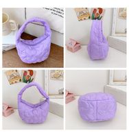Girl's Nylon Solid Color Elegant Dumpling Shape Zipper Handbag main image 8