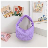 Girl's Nylon Solid Color Elegant Dumpling Shape Zipper Handbag main image 3