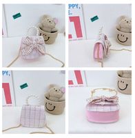 Girl's Cotton Bow Knot Cute Square Buckle Handbag main image 8