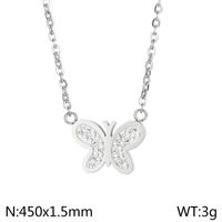 Titanium Steel 18K Gold Plated Elegant Simple Style Butterfly Bow Knot Bracelets Earrings Necklace sku image 13