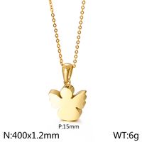 Titan Stahl 18 Karat Vergoldet Retro Einfacher Stil Schmetterling Armbänder Ohrringe Halskette sku image 1