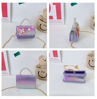 Girl's Special Material Letter Butterfly Cute Pearls Square Flip Cover Handbag main image 9