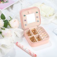 Casual Cute Letter Solid Color Pu Leather Jewelry Boxes main image 2