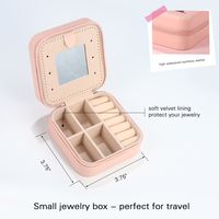Casual Cute Letter Solid Color Pu Leather Jewelry Boxes main image 3
