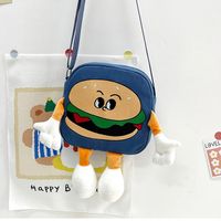 Kid's Canvas Cartoon Cute Square Zipper Shoulder Bag main image 7