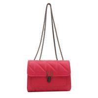 Women's Medium Pu Leather Solid Color Vintage Style Classic Style Square Flip Cover Crossbody Bag sku image 3