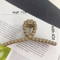Women's Casual Simple Style Solid Color Plastic Inlay Rhinestones Hair Claws main image 3