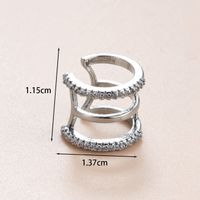 1 Pièce Décontractée À La Française Style Coréen Traverser Forme De Cœur Émail Incruster Le Cuivre Zircon Clips D'oreille Des Boucles D'Oreilles Boucles D'Oreilles sku image 4