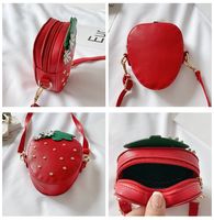 Women's Pu Leather Strawberry Cute Oval Zipper Shoulder Bag Crossbody Bag main image 7