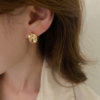 1 Pair IG Style Geometric Copper Alloy 18K Gold Plated Ear Studs main image 7