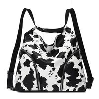 Women's Large Pu Leather Cows Zebra Streetwear Square Zipper Tote Bag main image 6