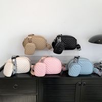 Women's Small Pu Leather Solid Color Basic Zipper Shoulder Bag Bag Sets main image 1