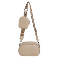 Women's Small Pu Leather Solid Color Basic Zipper Shoulder Bag Bag Sets sku image 1
