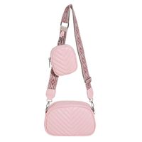 Women's Small Pu Leather Solid Color Basic Zipper Shoulder Bag Bag Sets sku image 3