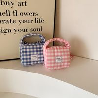 Femmes Moyen Tissu Oxford Plaid Mignon Carré Fermeture Éclair Sac Bandoulière main image 1