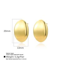 1 Pair Simple Style Classic Style Solid Color Plating Copper Ear Studs main image 2