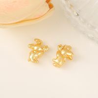 1 Piece 16 * 13mm Copper 18K Gold Plated Rabbit Polished Pendant sku image 1