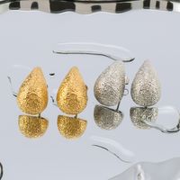 1 Pair IG Style Classic Style Shiny Water Droplets 304 Stainless Steel 18K Gold Plated Ear Studs main image 5