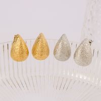 1 Pair IG Style Classic Style Shiny Water Droplets 304 Stainless Steel 18K Gold Plated Ear Studs main image 3