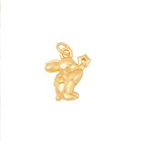 1 Piece 16 * 13mm Copper 18K Gold Plated Rabbit Polished Pendant main image 6