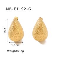 1 Pair IG Style Classic Style Shiny Water Droplets 304 Stainless Steel 18K Gold Plated Ear Studs main image 2