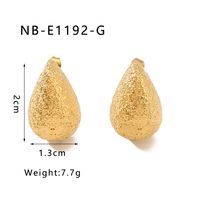 1 Par Estilo IG Estilo Clásico Brillante Gotitas De Agua Acero Inoxidable 304 Chapados en oro de 18k Pendientes sku image 1