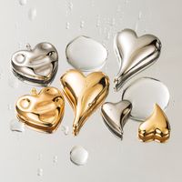 1 Piece 16.2*20.8mm 23.9*37mm 25.3*24.5mm Copper 18K Gold Plated Heart Shape Polished Pendant main image 1