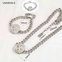 Stainless Steel Casual Simple Style Classic Style Plating Heart Shape Bracelets Necklace sku image 24