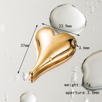 1 Piece 16.2*20.8mm 23.9*37mm 25.3*24.5mm Copper 18K Gold Plated Heart Shape Polished Pendant sku image 5