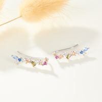 1 Pair Elegant Cute Romantic Geometric Inlay Sterling Silver Zircon White Gold Plated Gold Plated Ear Cuffs main image 6